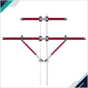 10KV配网T型复合绝缘横担 双回单横担双三角排布