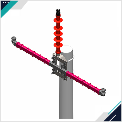 10KV配网方形复合绝缘横担 单回单横担三角型排布